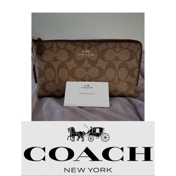 Coach Accessories - COACH - Long Zip Around Wallet In Signature Canvas
